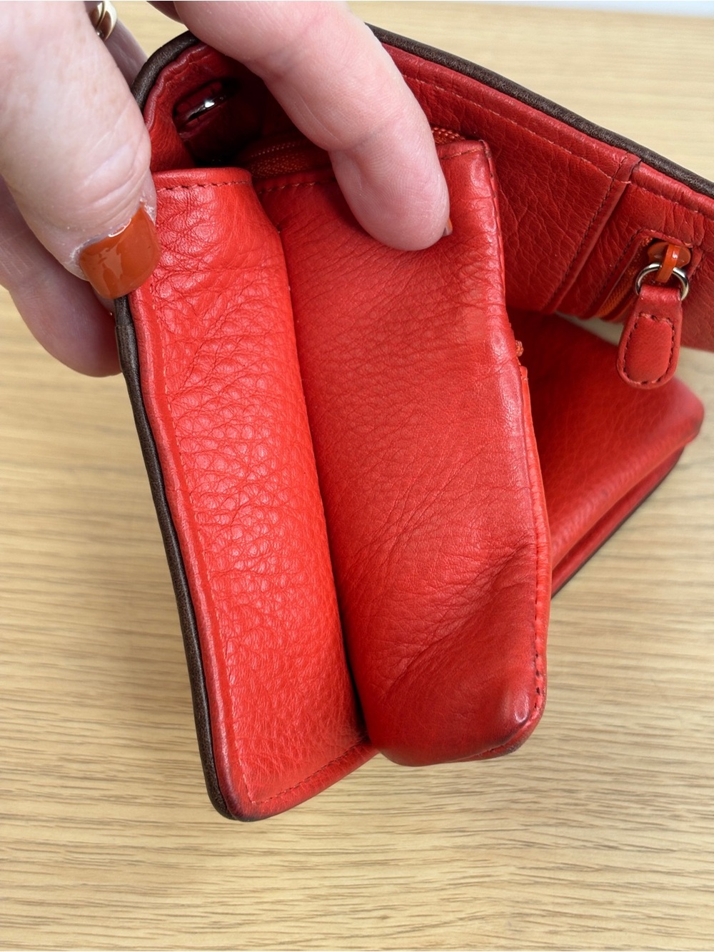 Brighton‎ Shiloh Africanz Red Leather Long Wallet. - Picture 8 of 15